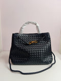 Bottega venetta medium size in black-gold