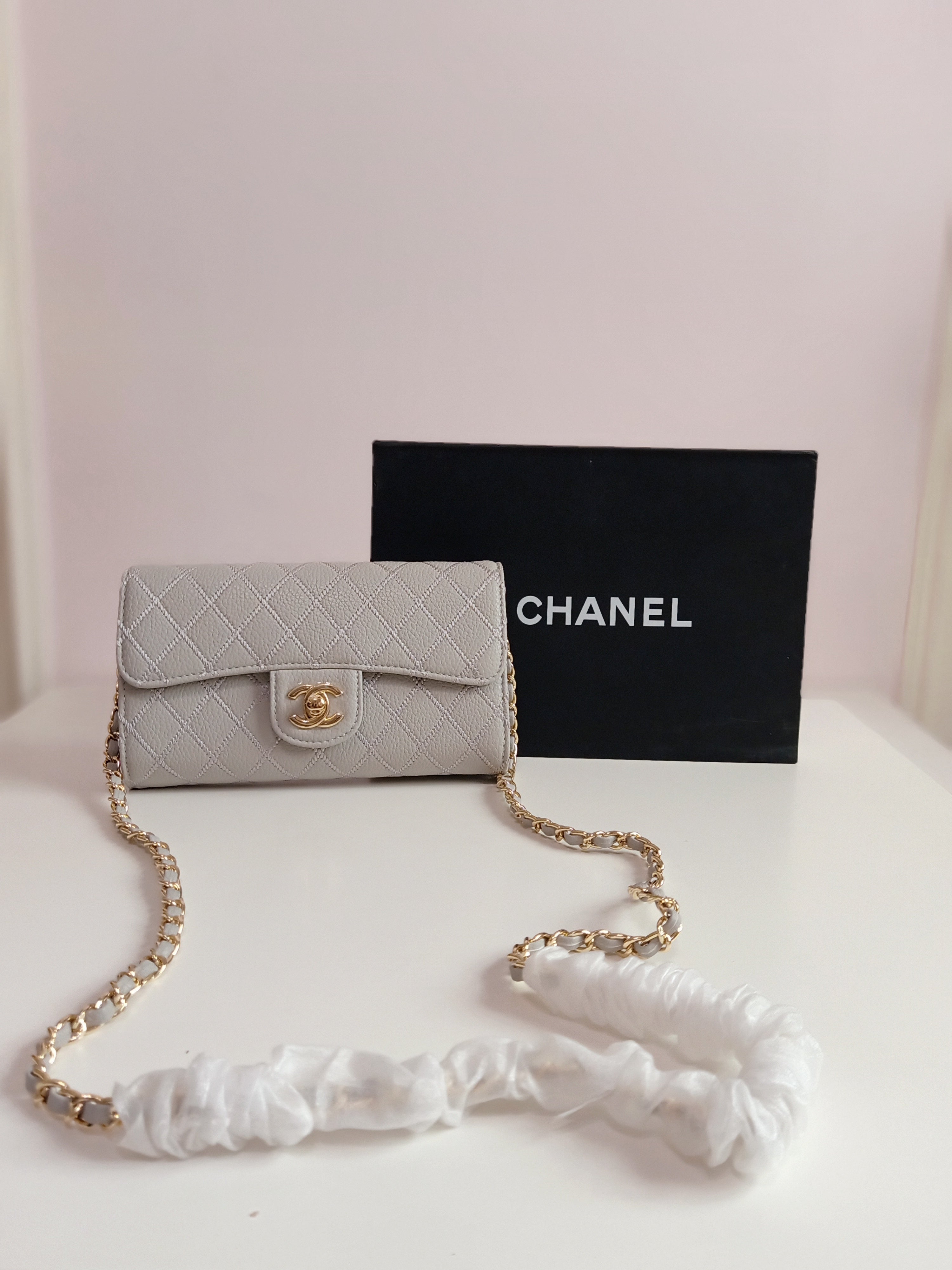 Chanel cross body in gray