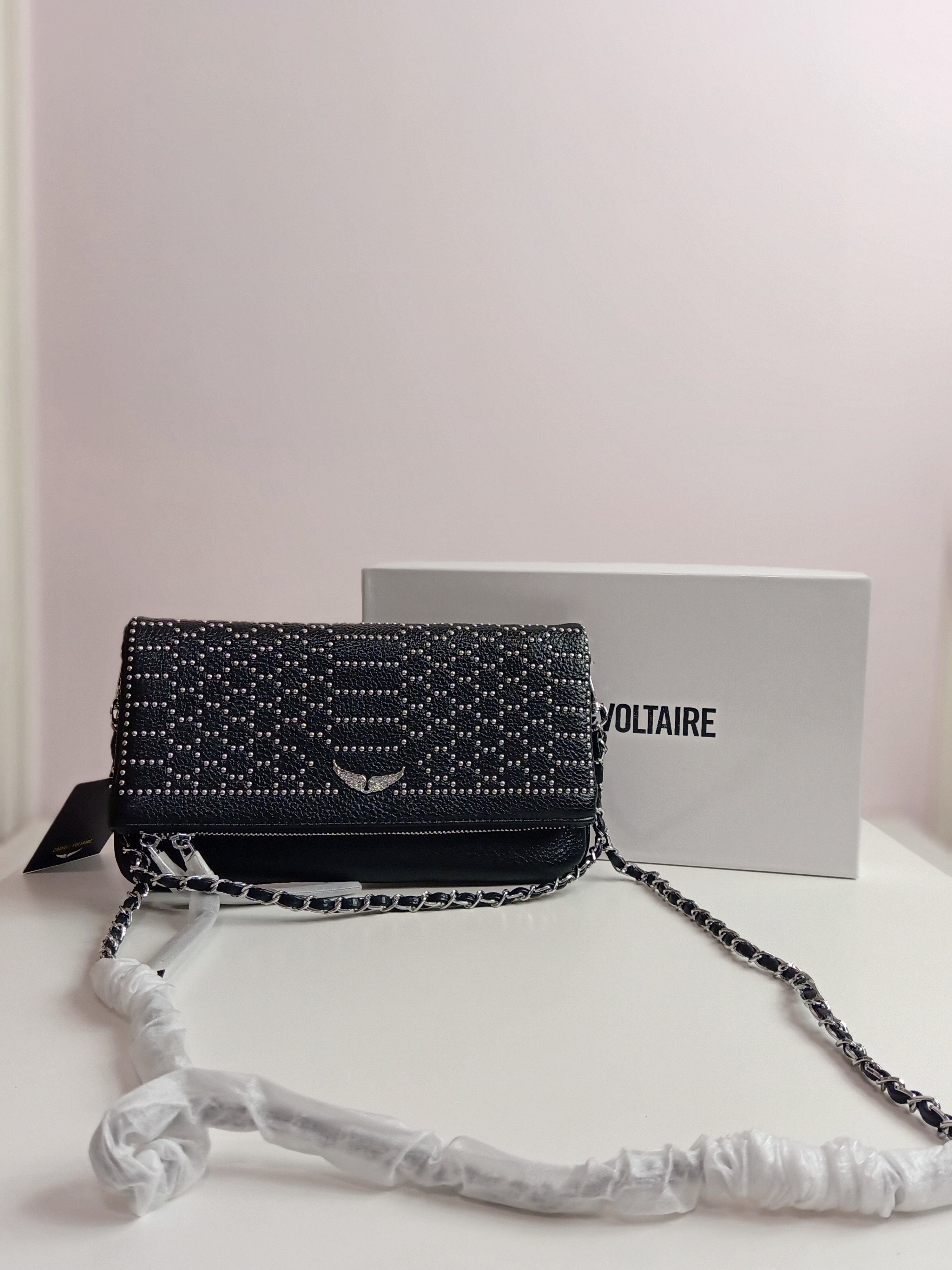 Zadig&Voltaire cross body bag in black-silver