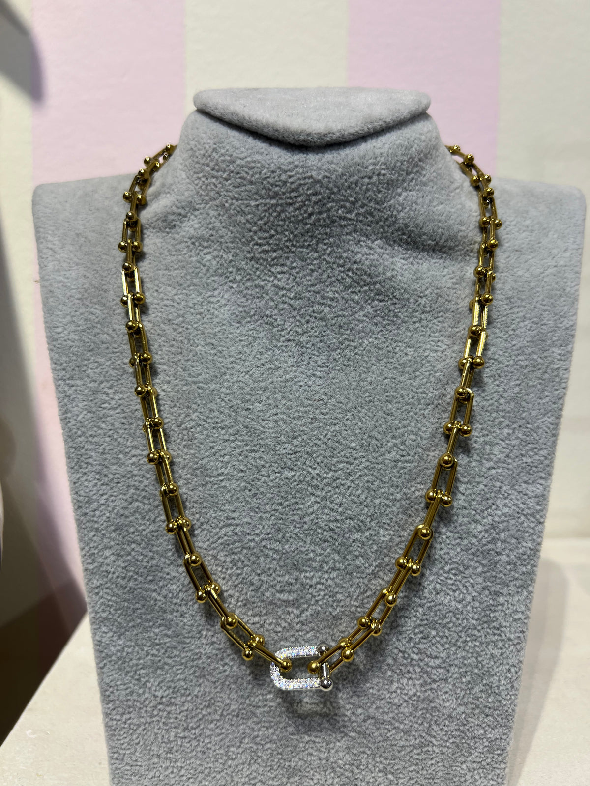 18 gold plated stainless steel necklace