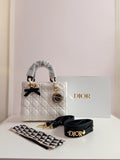 Lady Dior medium size in white