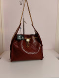 Chanel 25 medium size in burgundy