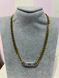 18 gold plated stainless steel necklace