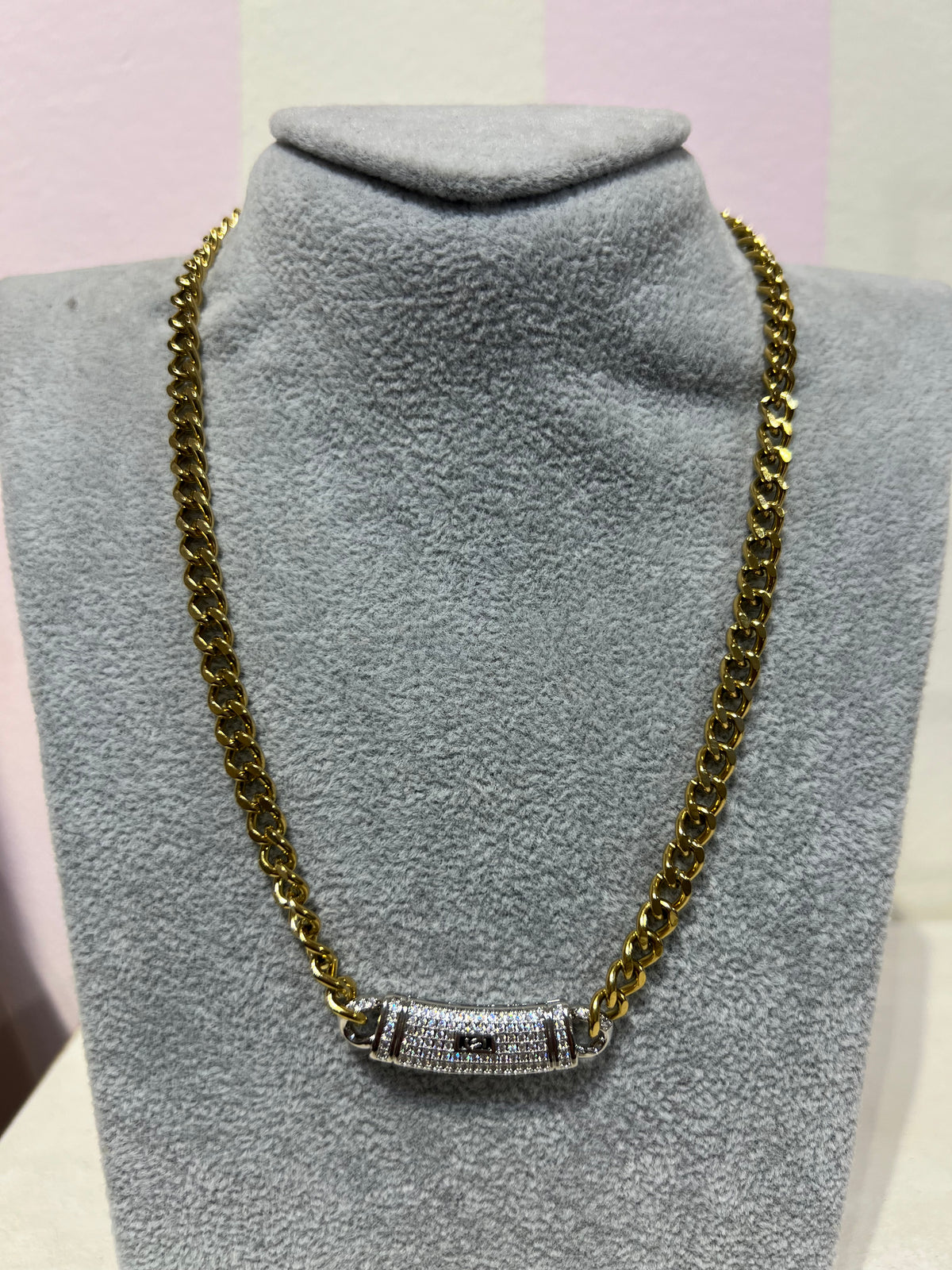 18 gold plated stainless steel necklace