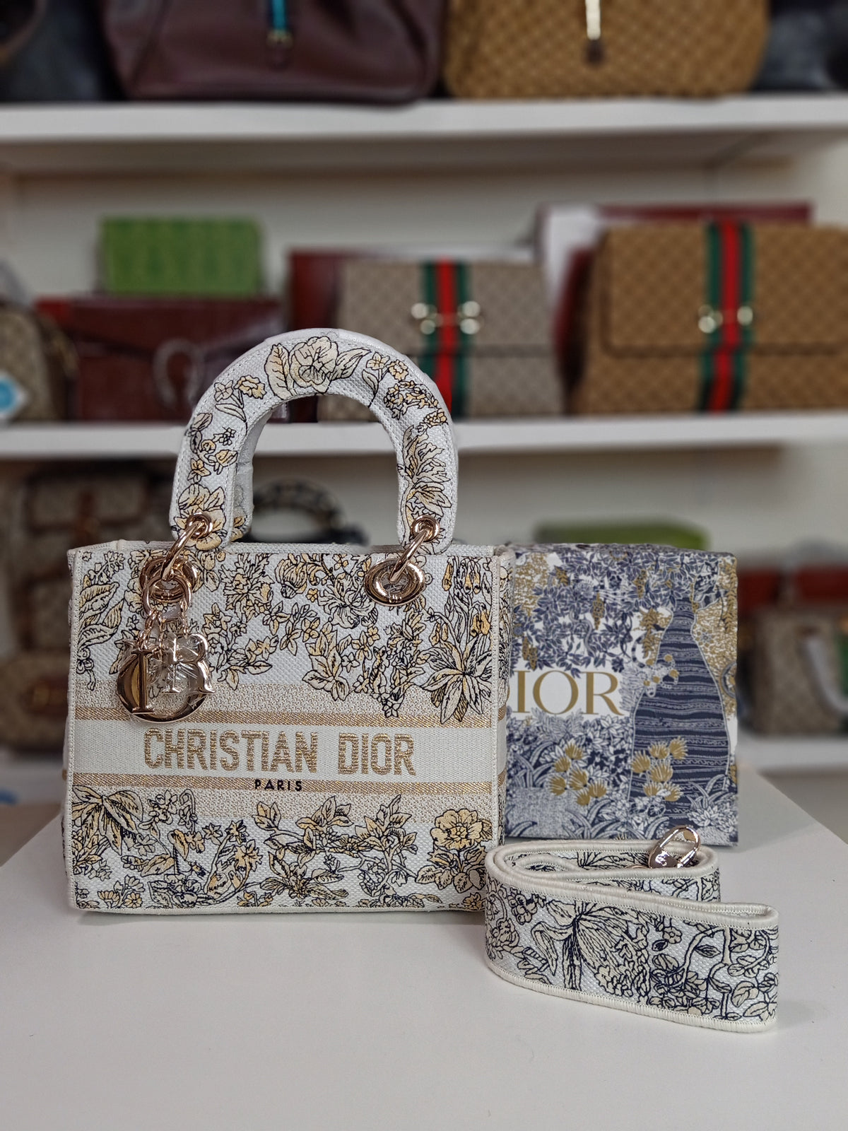 Lady Dior multi color bag