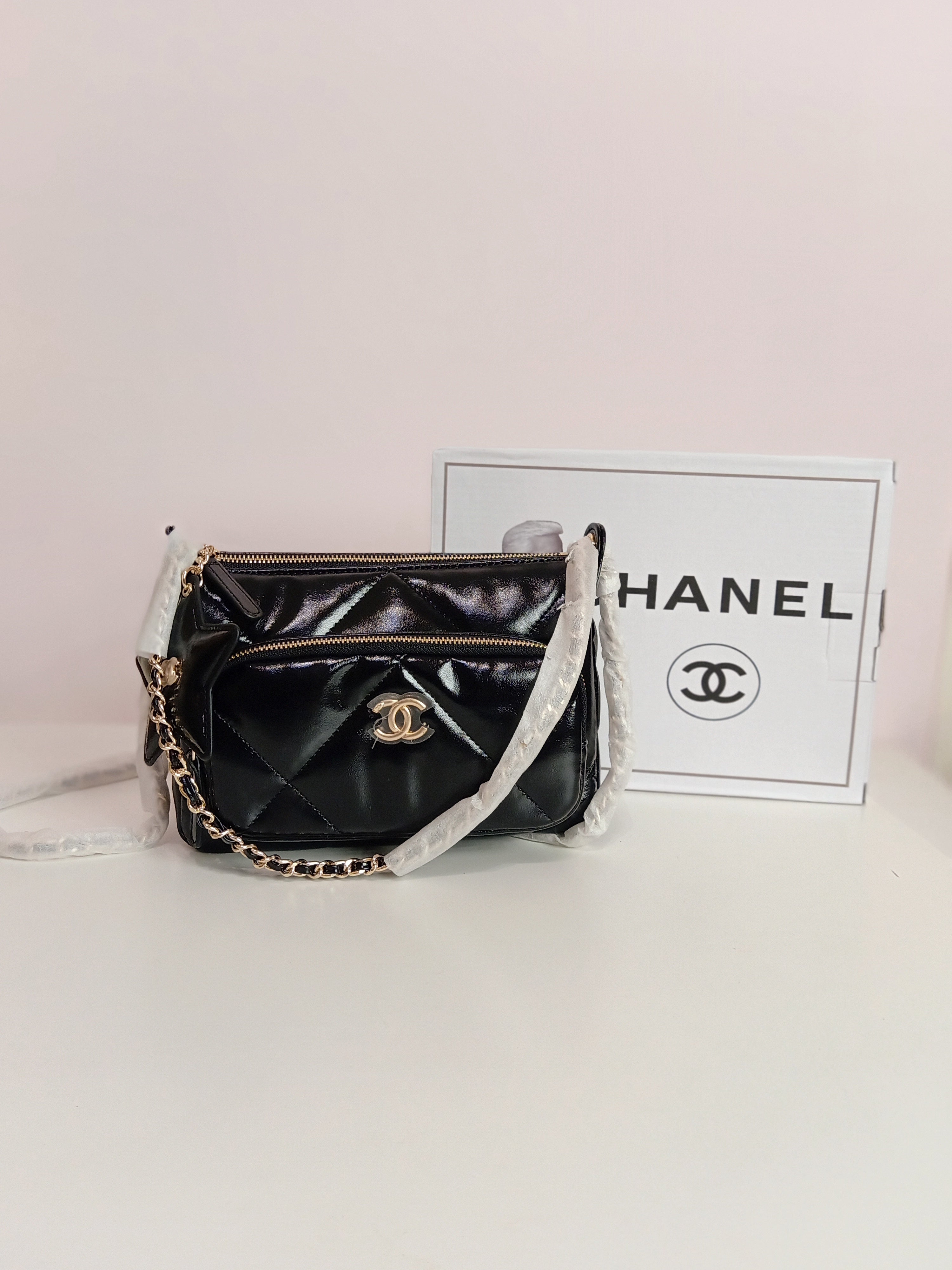 Chanel cross body in black