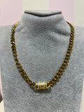 18 gold plated stainless steel necklace