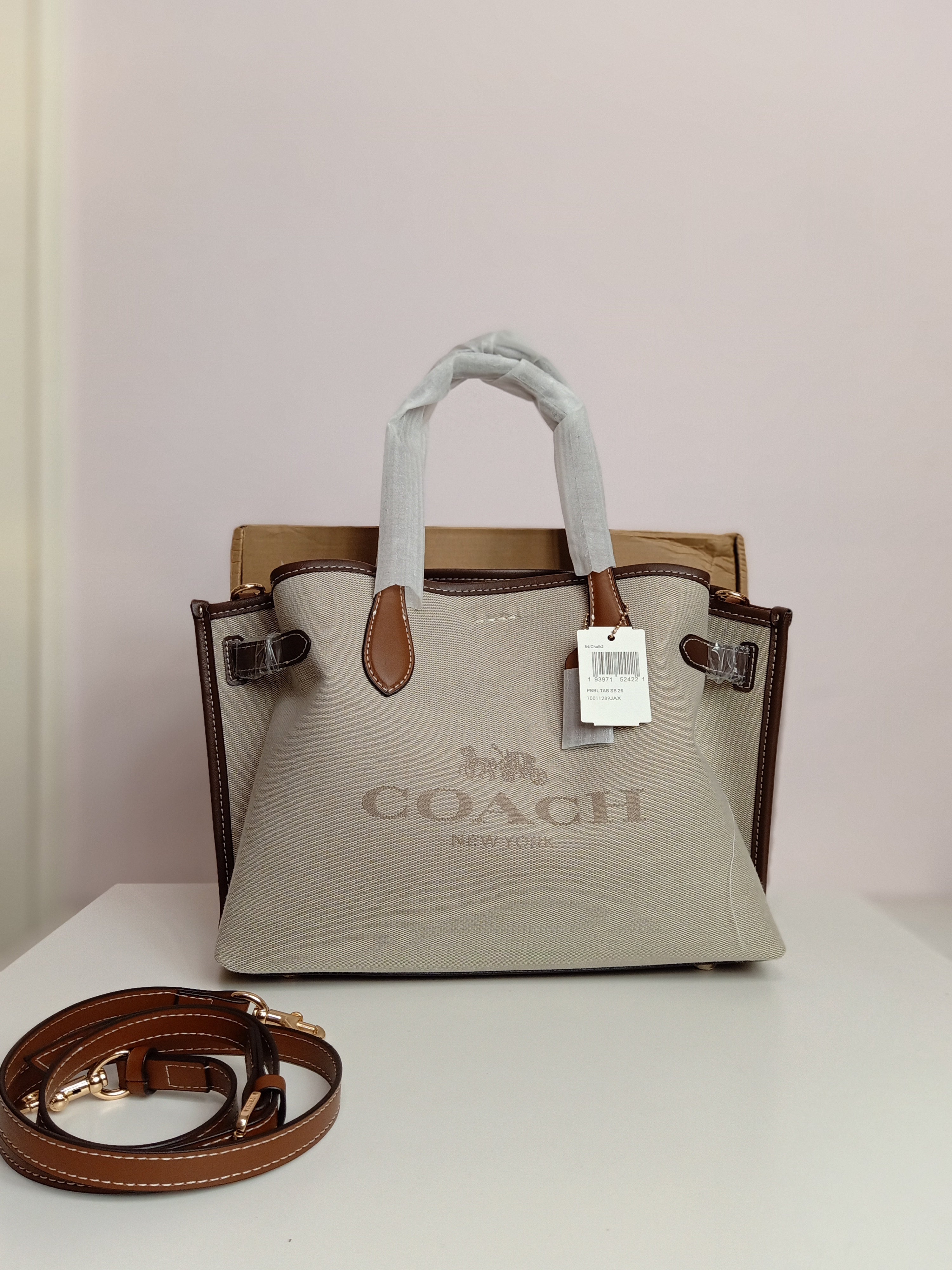 Coach tote bag in brown-beige