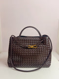 Bottega venetta medium size in brown-gold