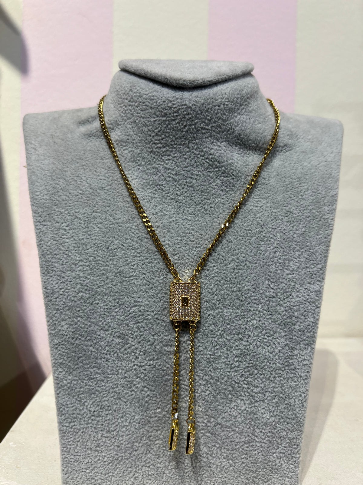18 gold plated stainless steel necklace