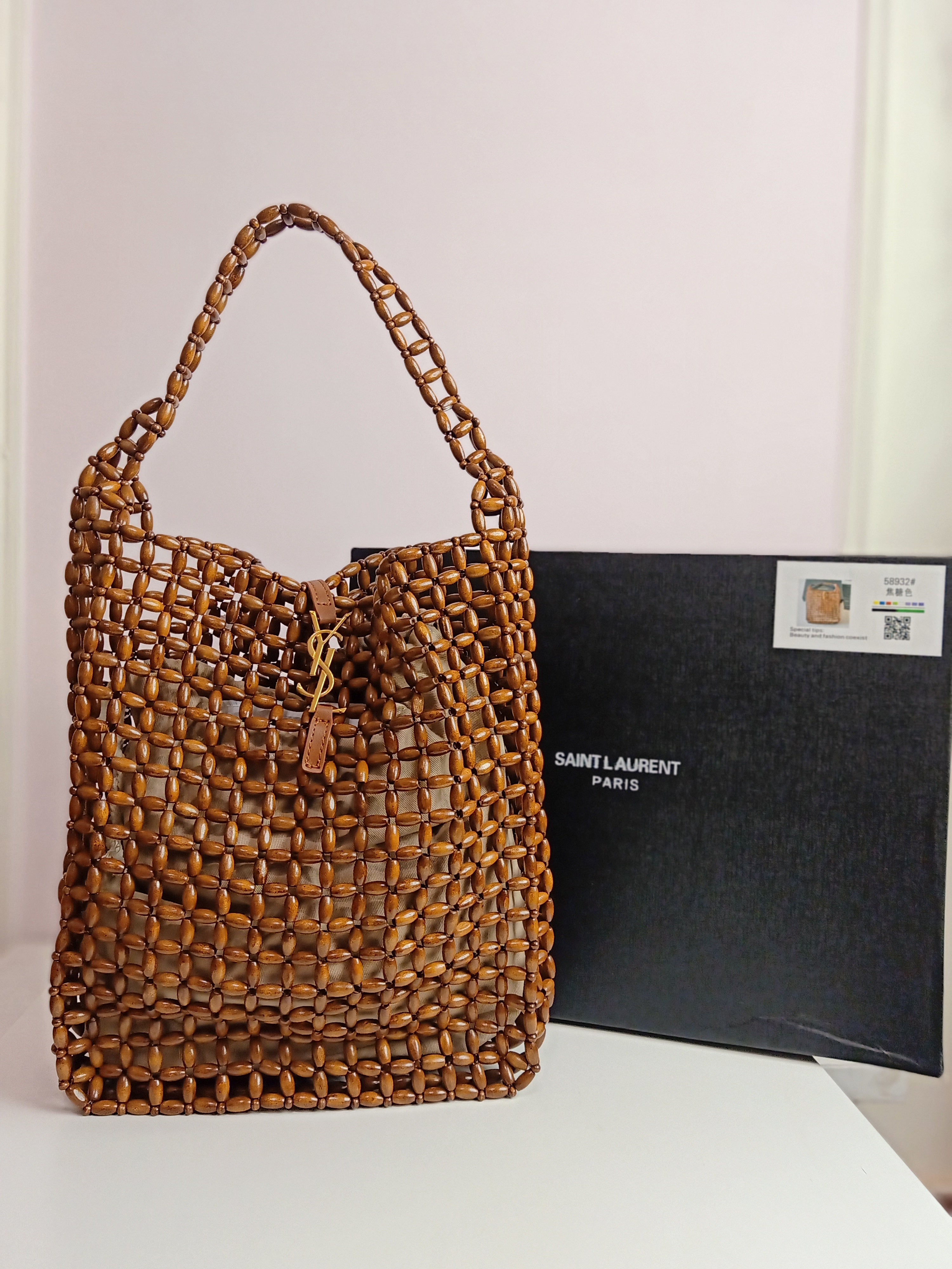YSL large size in camel