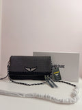 Zadig&Voltaire cross body bag in black-silver