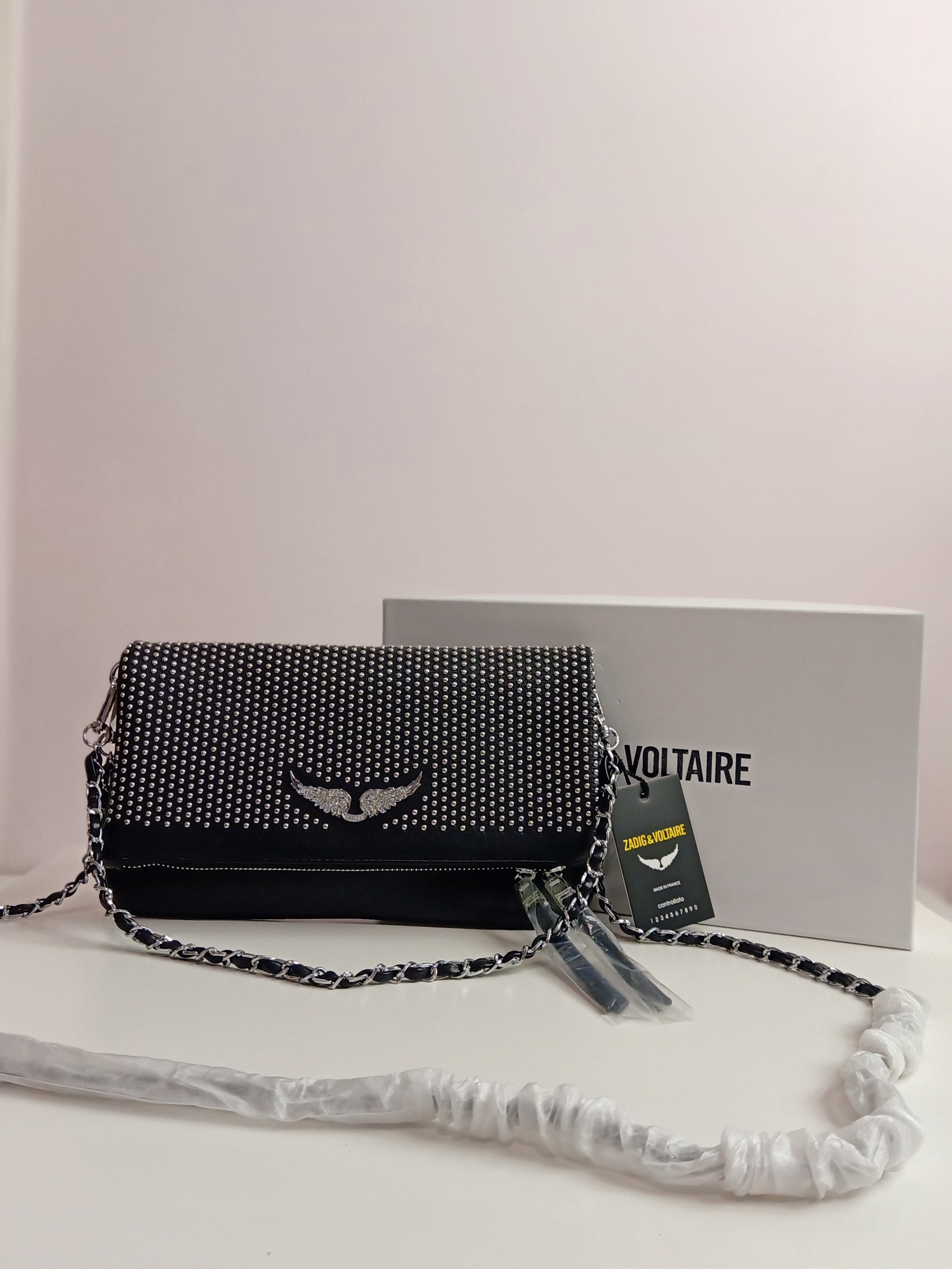 Zadig&Voltaire cross body bag in black-silver
