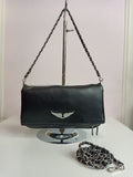 Zadig&Voltaire cross body bag in black-silver