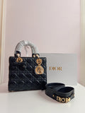 Lady Dior medium size in black