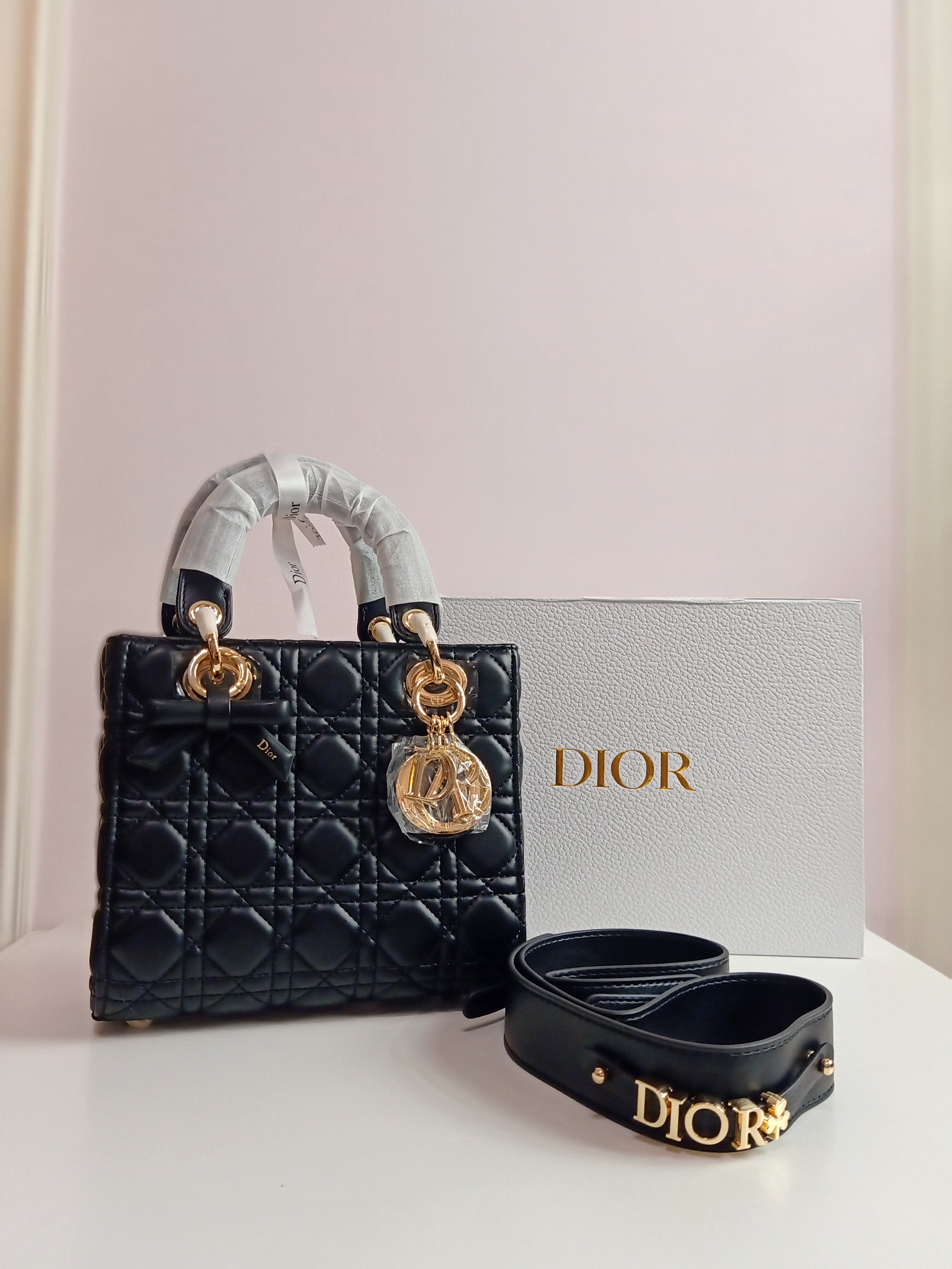 Lady Dior medium size in black