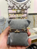 LV Leather bracelet in brown