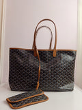 Goyard tote bag in black-camel