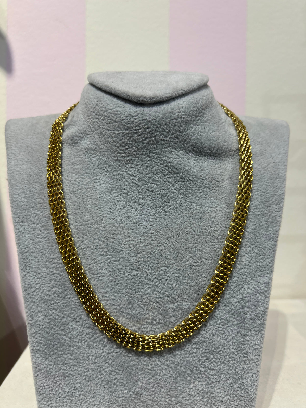 18 gold plated stainless steel necklace
