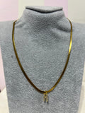 Letter H 18 gold plated stainless steel necklace
