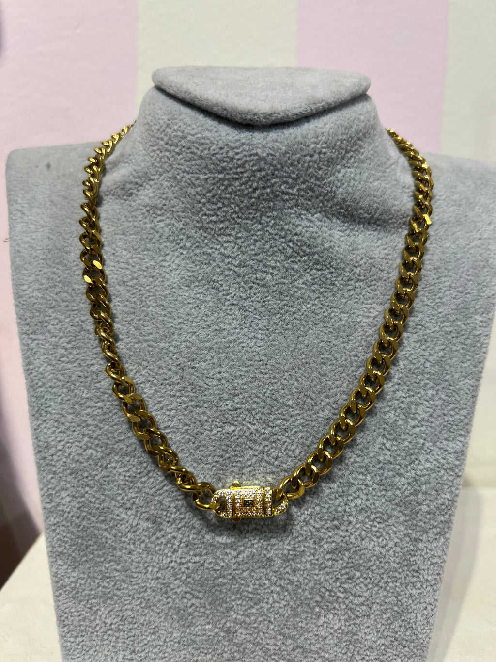 18 gold plated stainless steel necklace