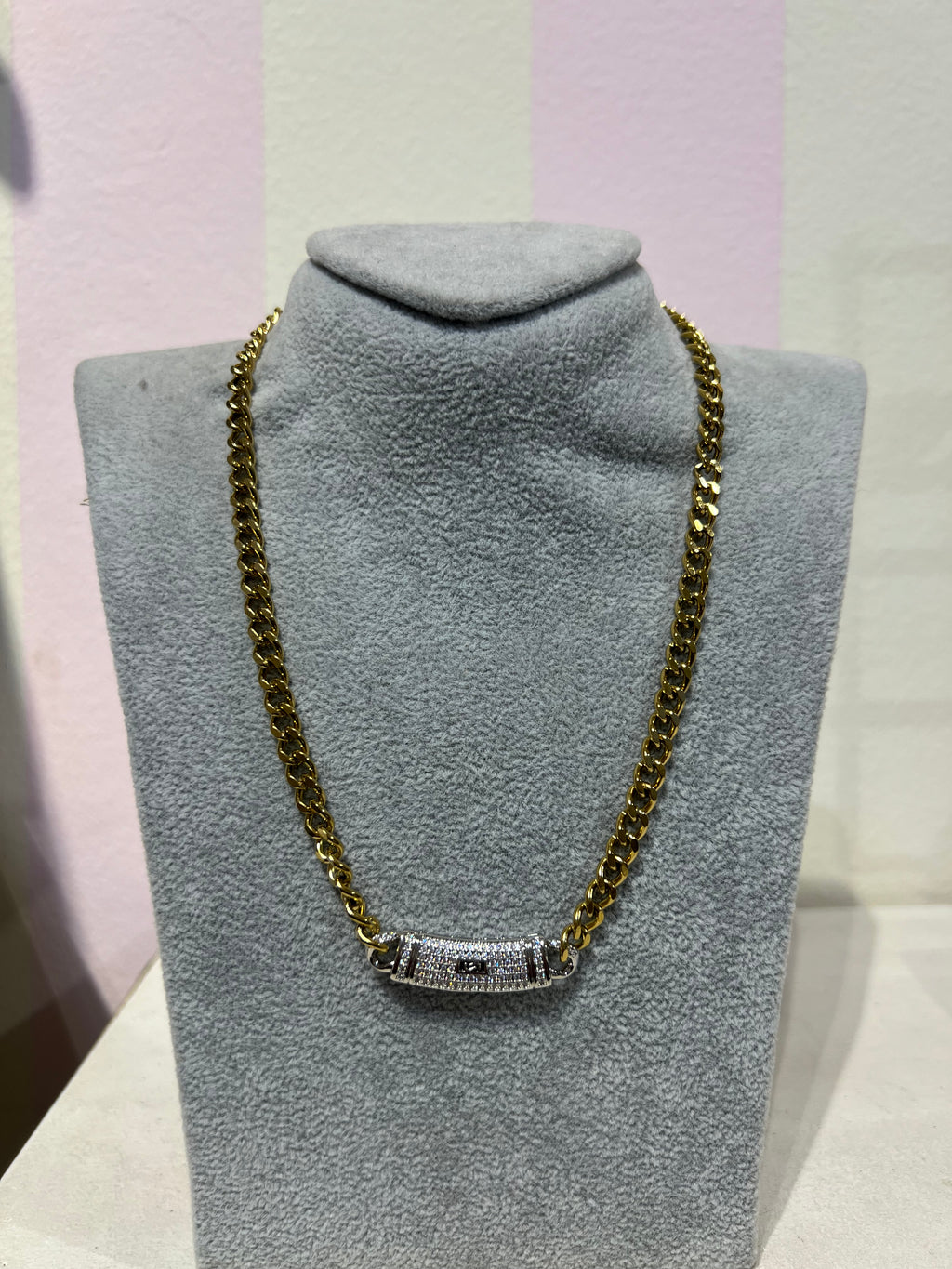 18 gold plated stainless steel necklace