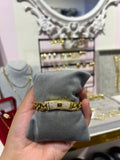 18 gold plated stainless steel bracelet
