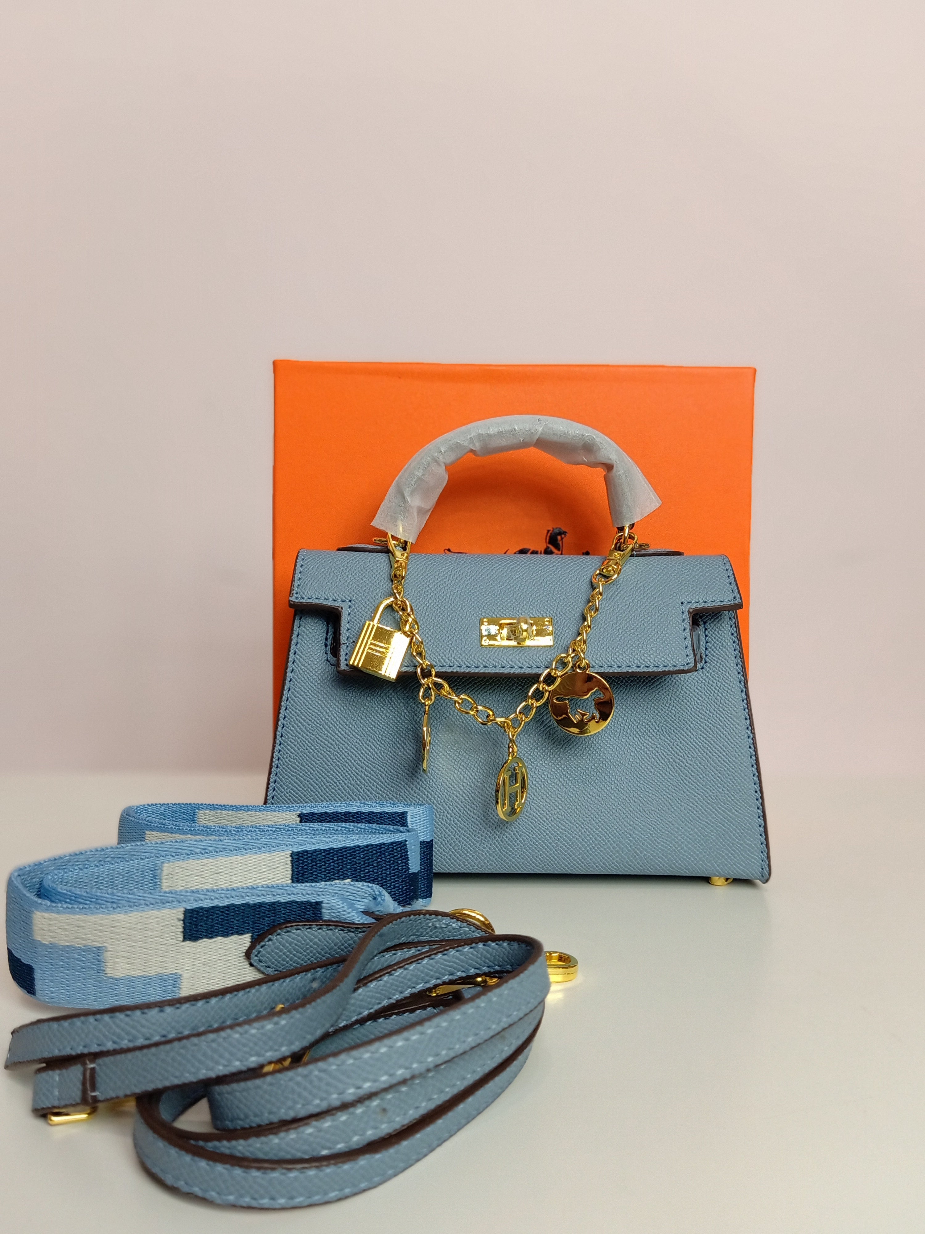 Hermes Mini Kelly in baby blue