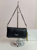 Zadig&Voltaire mini cross body bag in black-silver