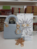 Lady Dior bag in baby blue