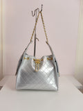 Chanel 25 medium size in silver