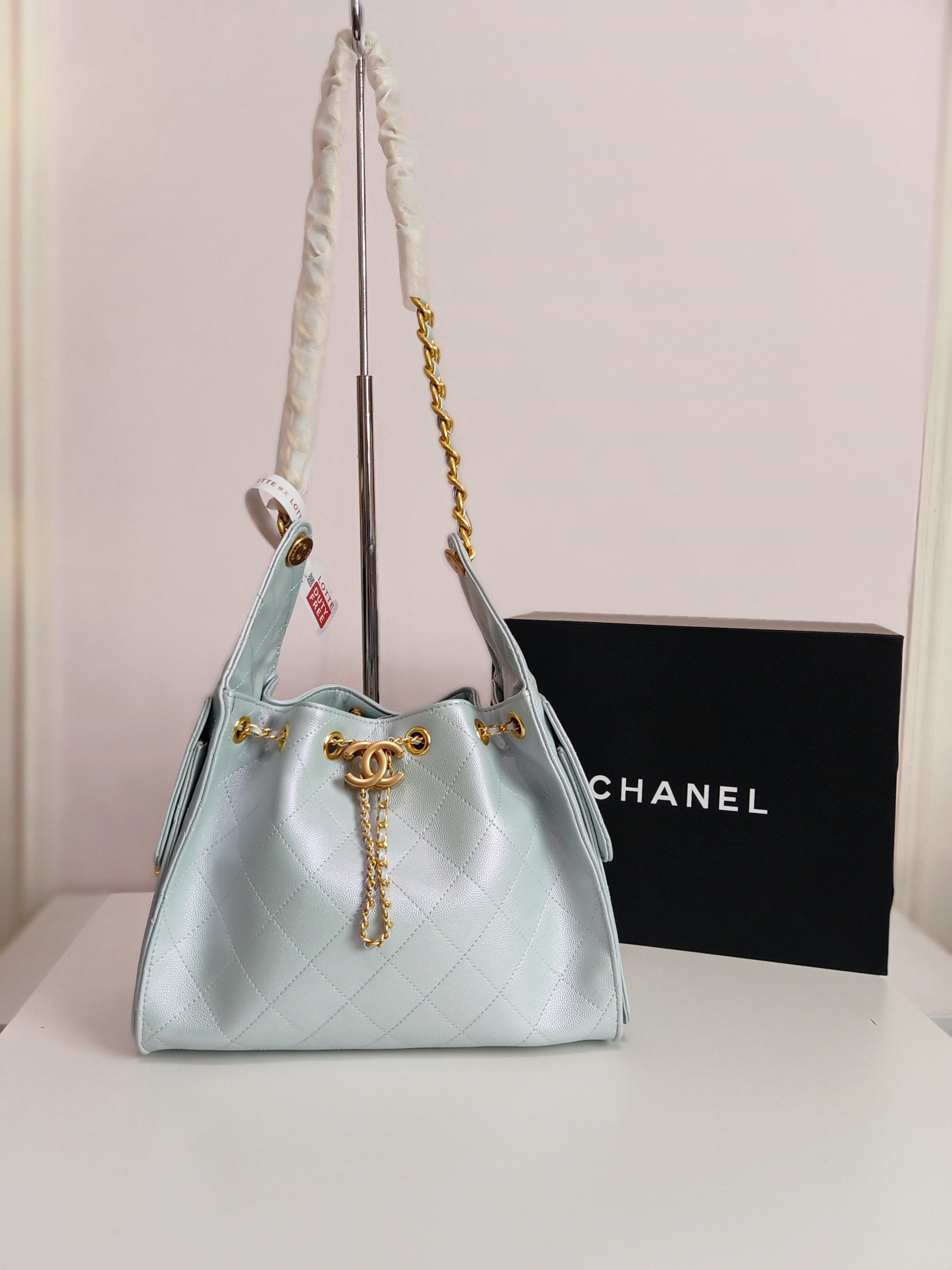 Chanel 25 mini size in baby blue