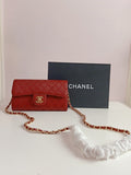 Chanel cross body in wine red
