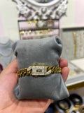 18 gold plated stainless steel bracelet