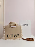 Loewe raffia medium size beach bag