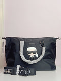 Karl duffle bag in black
