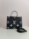 LV tote bag medium size in black-white
