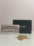Chanel cross body bag in silver