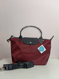 Longchamp tote bag in burgundy