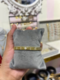18 gold plated stainless steel bracelet with studs