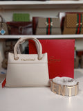 Valentino hand bag small size in beige