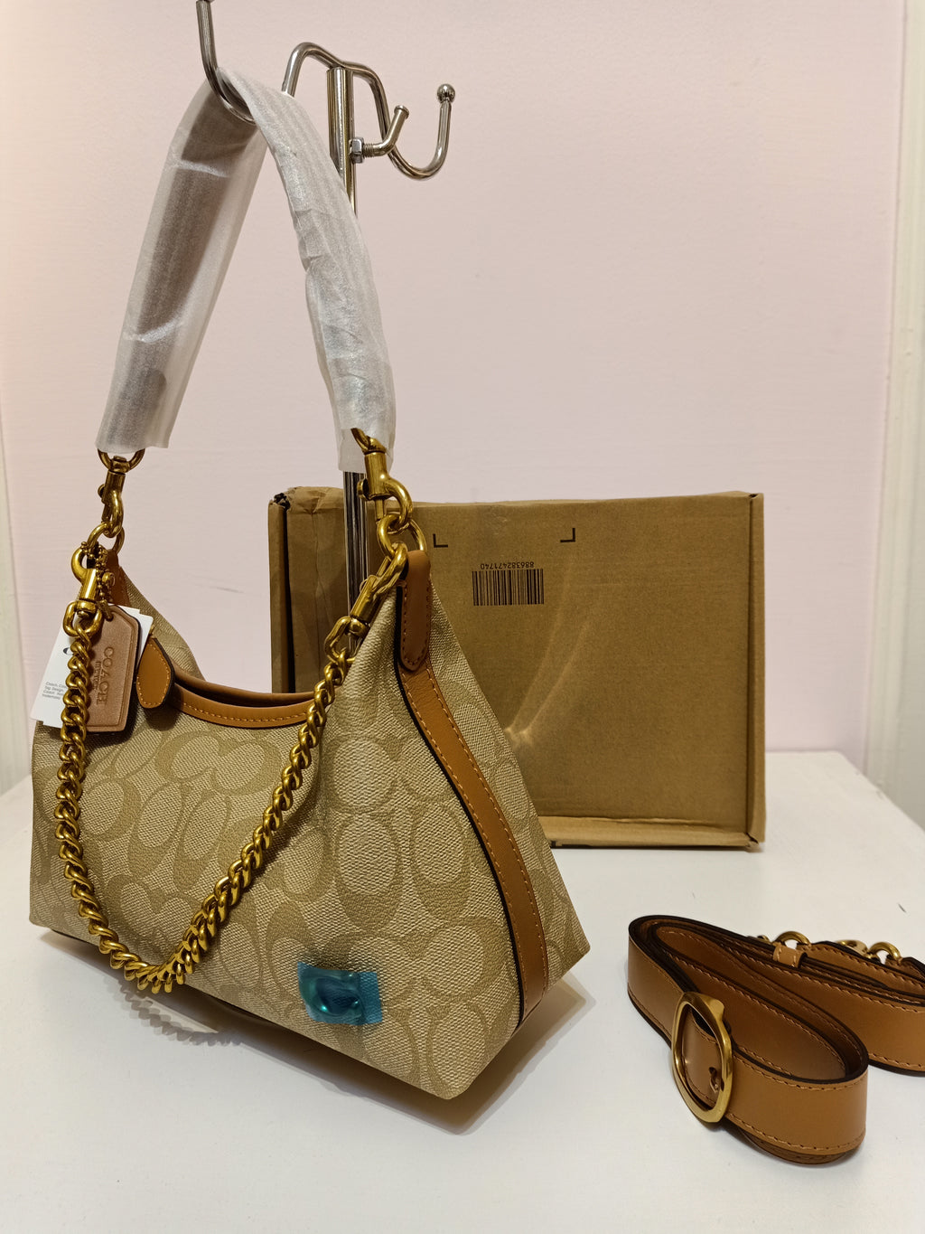 Coach cross body bag in beige