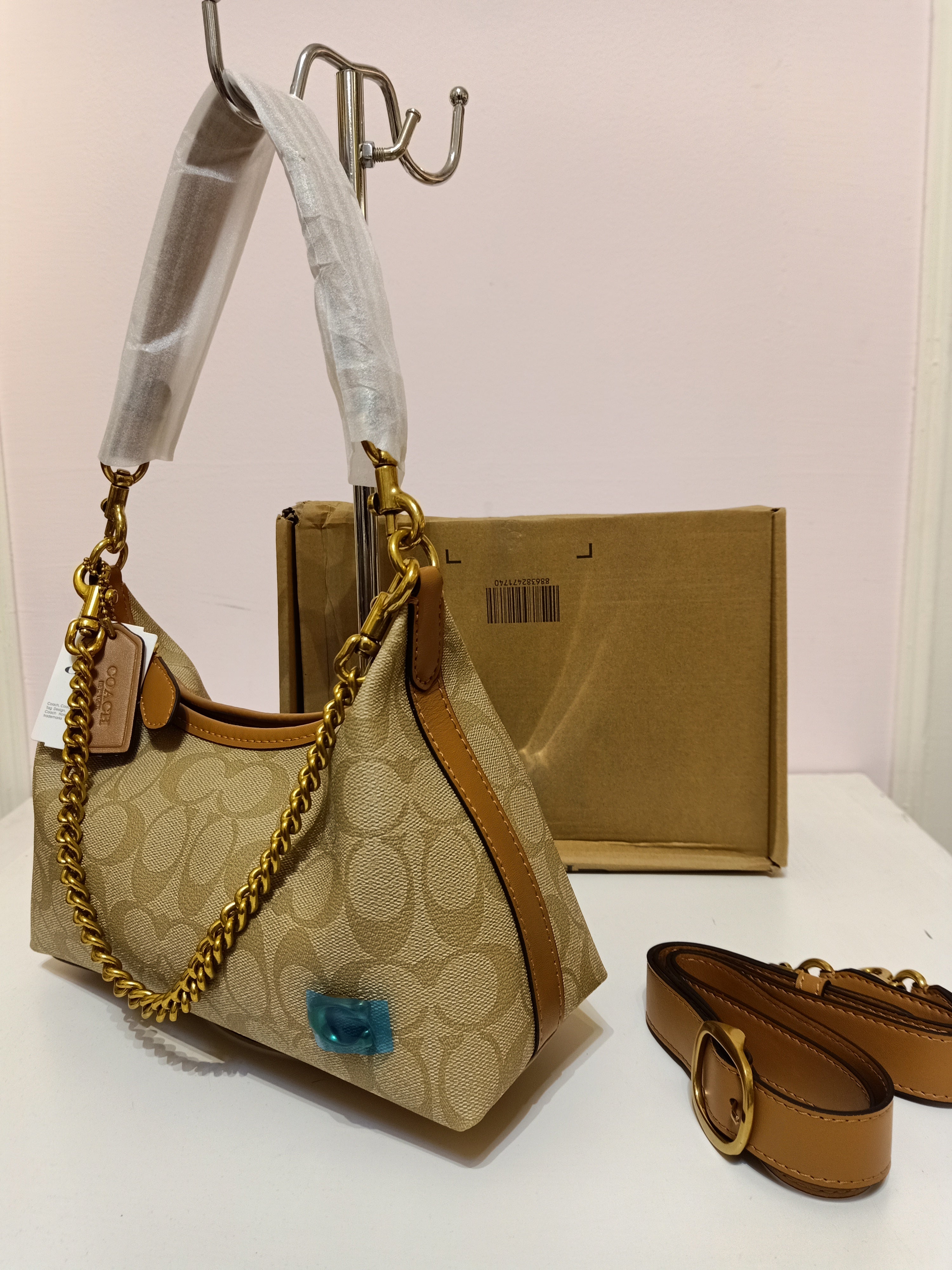 Coach cross body bag in beige