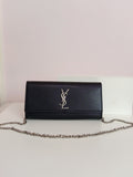 YSL small bag in black-silver