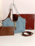 Gucci shoulder bag in jeans-brown