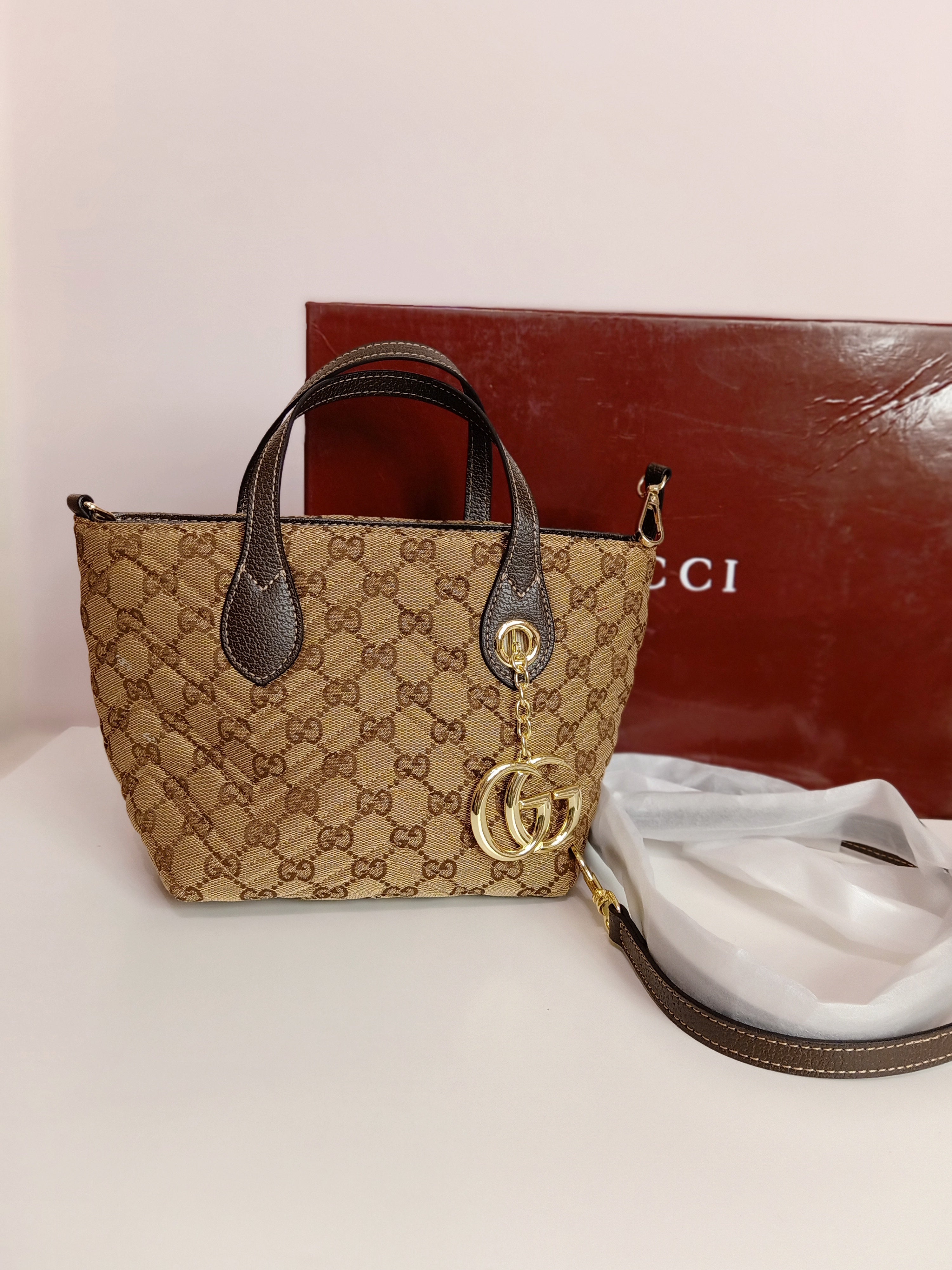 Gucci cross body bag in beige