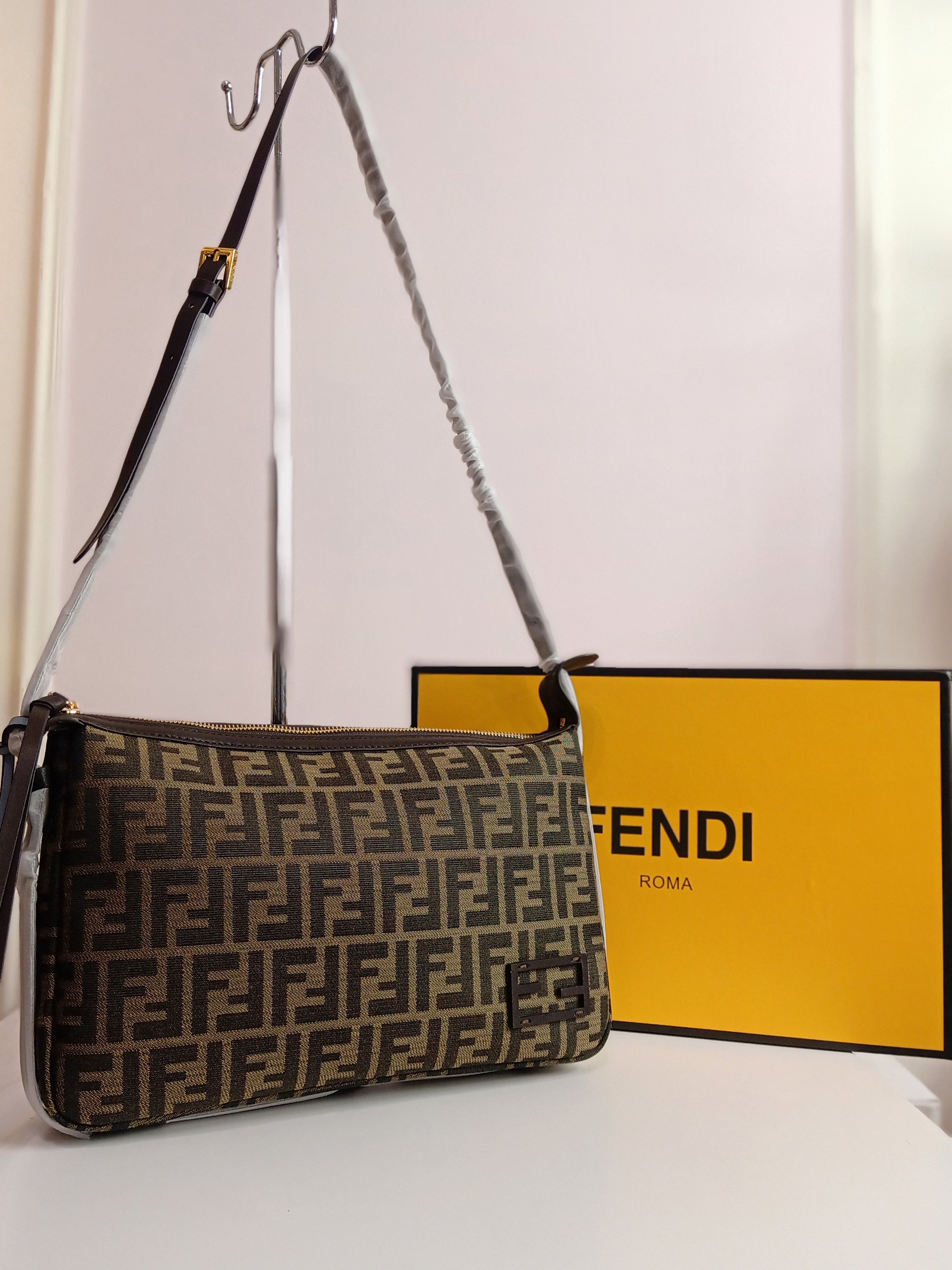 Fendi cross body in brown