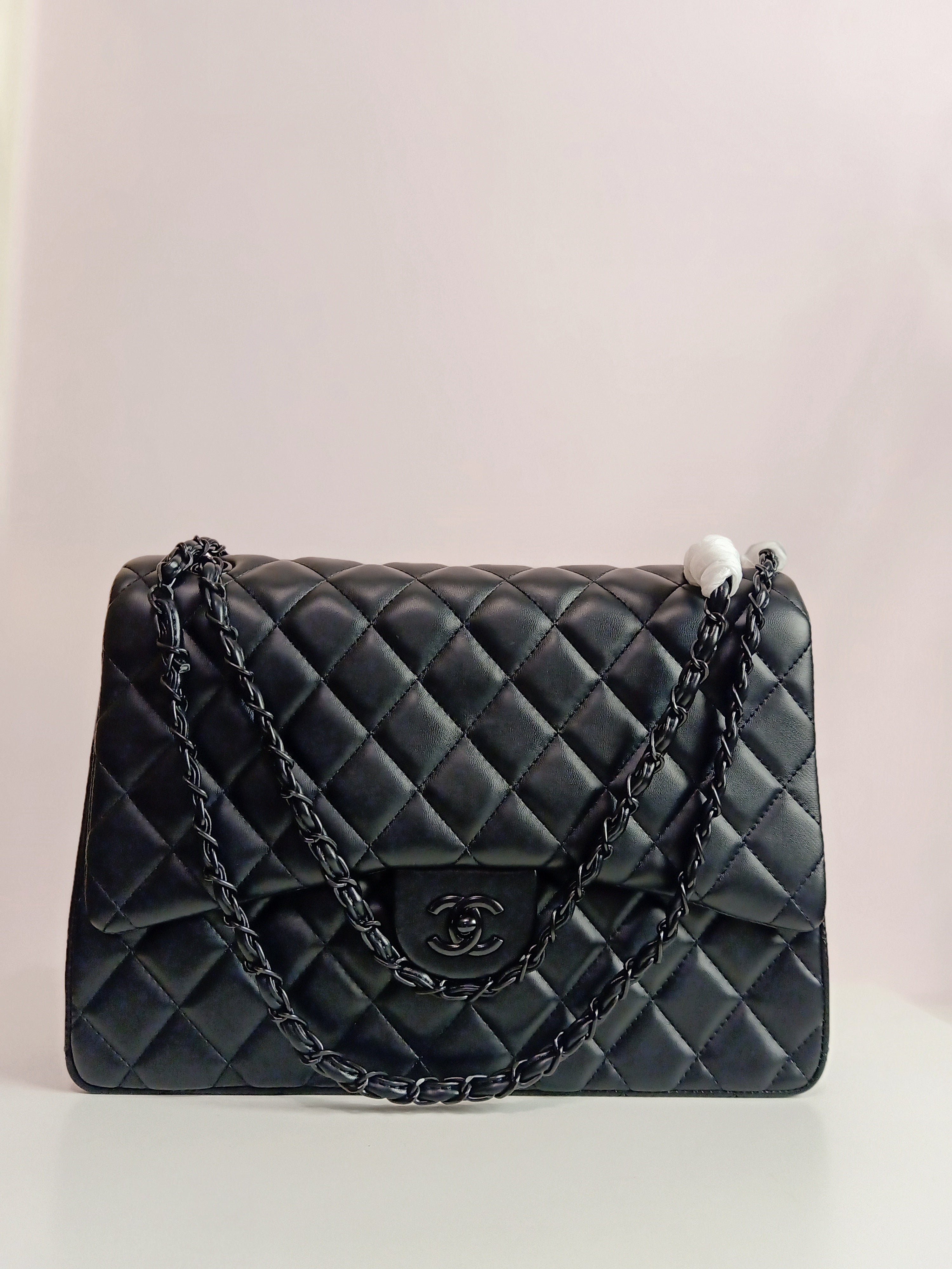 Chanel classic flap in all black