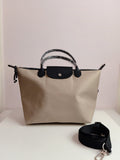 Longchamp large size in beige-black