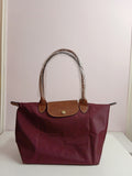 Longchamp large size in burgundy